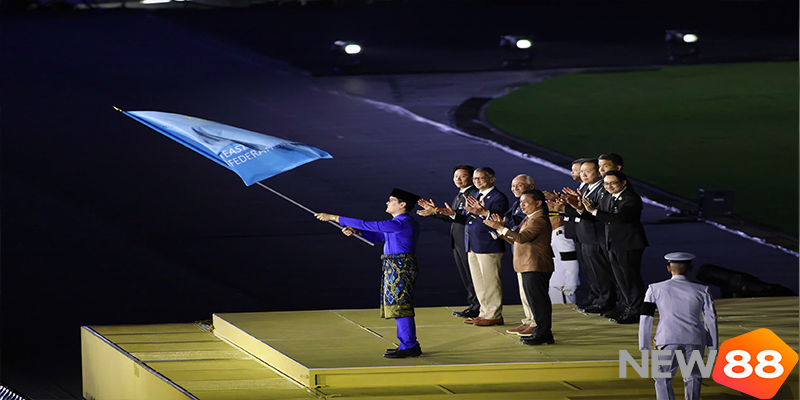 Nghi thức hạ cờ và trao quyền đăng cai SEA Games 34